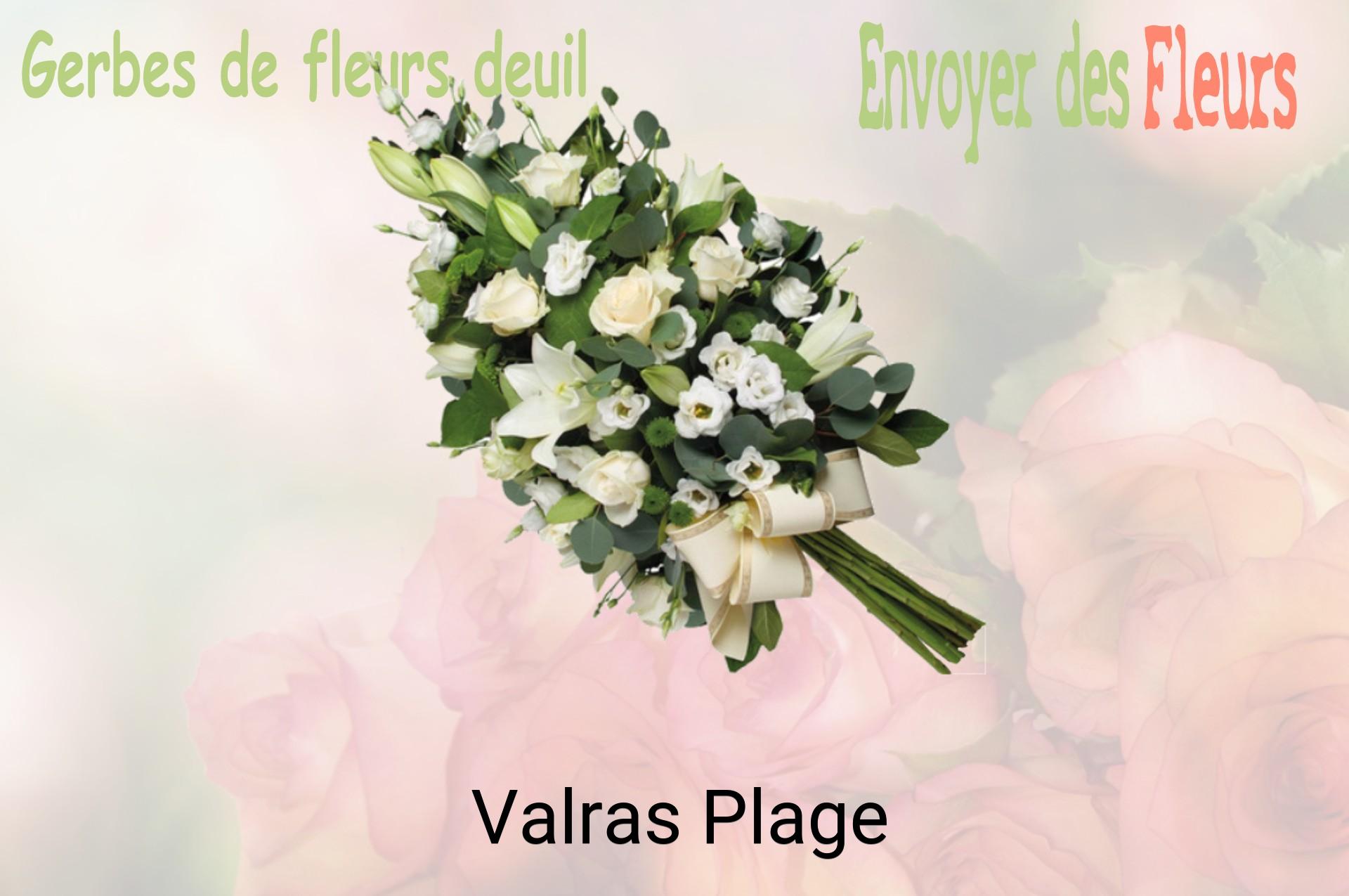 Gerbe de fleurs de deuil livrée à Valras-Plage